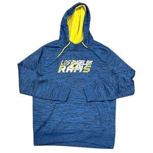 NFL Team Apparel LA Rams Athletic Hoodie Sweatshirt Navy Blue Logo XL